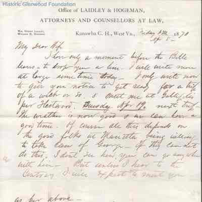 Lucy W. Summers from Lewis Summers, Apr 8, 1870