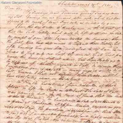 Judge Lewis Summers from William S. Summers, Mar 31, 1820