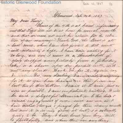 Lucy W. Summers from Lewis Summers, Feb 14, 1867