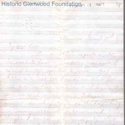 Lewis Summers from Lucy W. Summers, Mar 18, 1867