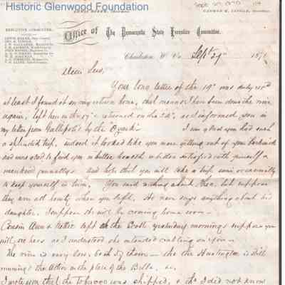 Lewis Summers from William S. Laidley, Sep 27, 1870