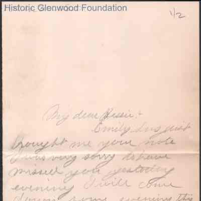 Elizabeth S. Quarrier from Russell G. Quarrier, no date