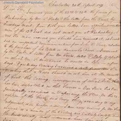 Judge Lewis Summers from William S. Summers, Apr 30, 1819
