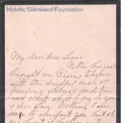 Lewis Summers from Anna I. S. Ryon, Jul 3, 1905
