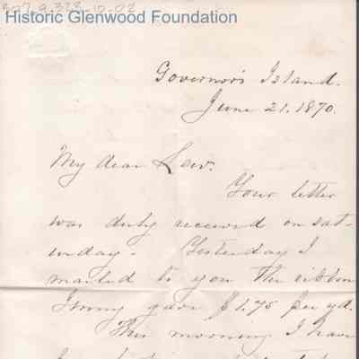 Lewis Summers from Theodore T. S. Laidley, Jun 21, 1870