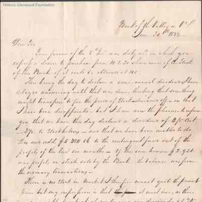 Judge Lewis Summers, 1832 letter from illegible author