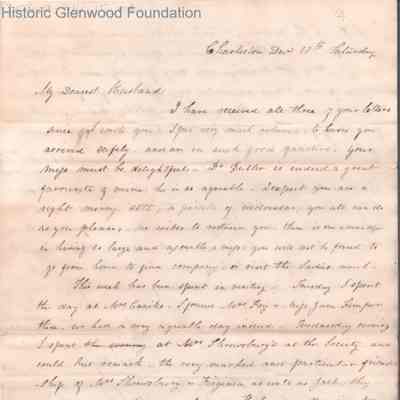 Judge George Summers from Amacetta Laidley Summers, Dec 17, 1842