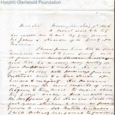 Judge George Summers from J. S. Barbour, Jan 9, 1846