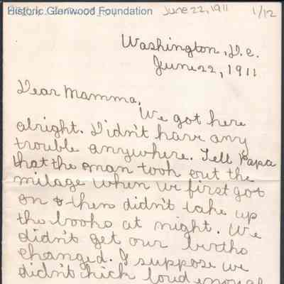 Elizabeth S. Quarrier from Lucy S. Quarrier, Jun 22, 1911