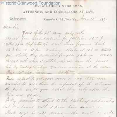 Lewis Summers from William S. Laidley, Jun 10, 1870