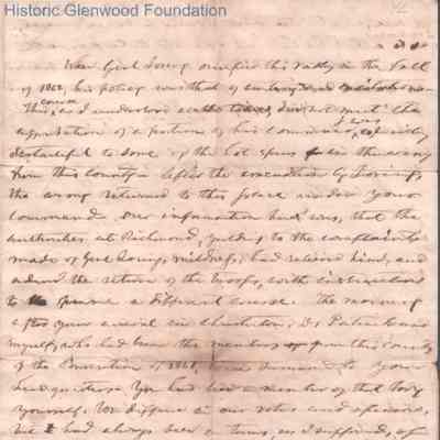 Judge George Summers to Gen. John Echols, c. 1865