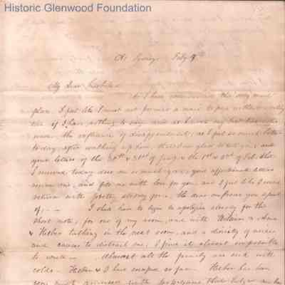 Judge George Summers from Amacetta Laidley Summers, Feb 9, 1843