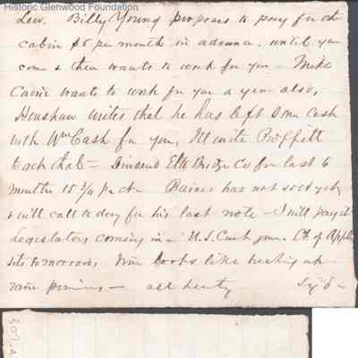 Lewis Summers from William S. Laidley, no date