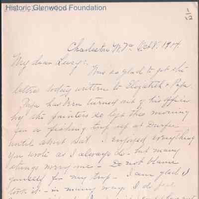 Lucy S. Quarrier from Elizabeth S. Quarrier, Oct 8, 1914