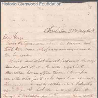 George W. Summers from Lewis Summers, May 26, 1888