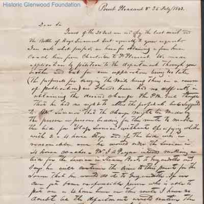Judge Lewis Summers from S. G. Shaw, Feb 25, 1842
