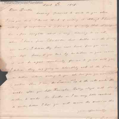 Judge Lewis Summers from Celina L. Summers, Apr 21, 1819