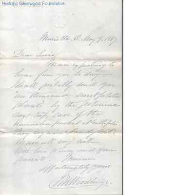 Lewis Summers from John M. Woodbridge, May 9, 1867