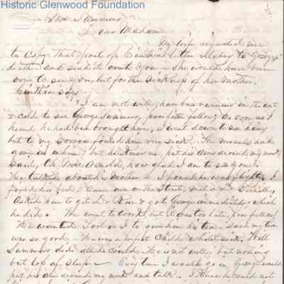 Amacetta Laidley Summers from W. J. Rand about the death of her son, George Laidley Summers, no date