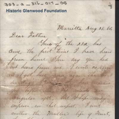Judge George Summers from Lewis Summers, Aug 28, 1864