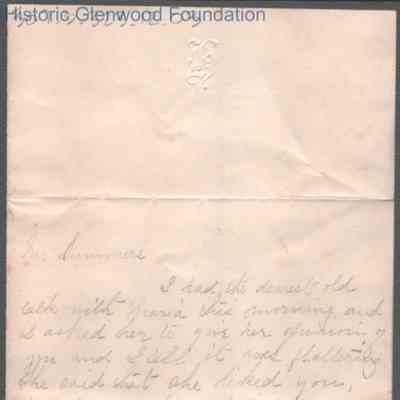 Lewis Summers from Mr. Boyd, no date