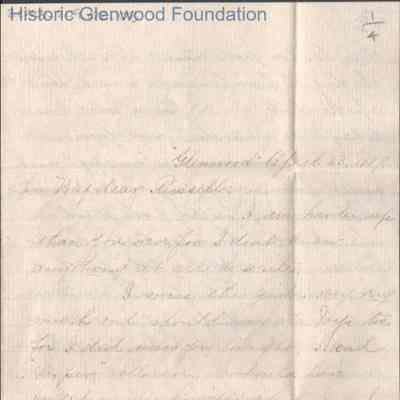 Russell G. Quarrier from Elizabeth S. Quarrier, Apr 23, 1889