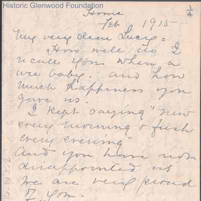 Lucy S. Quarrier from Lucy W. Summers, Feb 1915