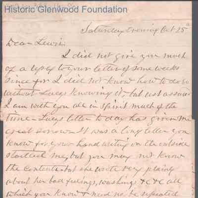 Lewis Summers from Abigail E. Woodbridge, no date