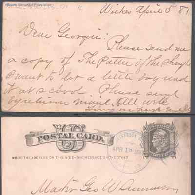 George W. Summers from William D. Woodbridge, Apr 5, 1881