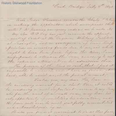 Judge Lewis Summers from Eliza R. Fry, Jul 11, 1840