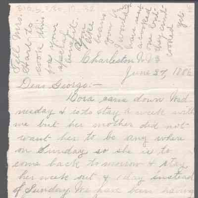 George W. Summers from Amacetta Summers, Jun 27, 1886