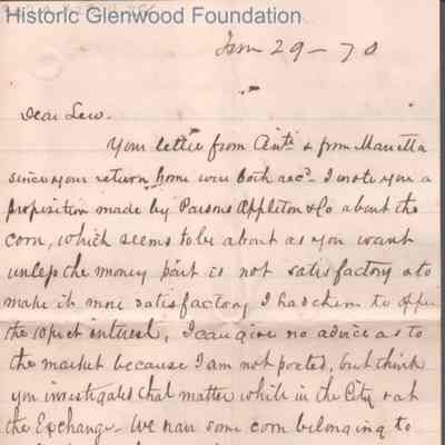 Lewis Summers from William S. Laidley, Jun 29, 1870