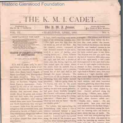Kanawha Military Institute K.M.I. Cadet, Apr 1885