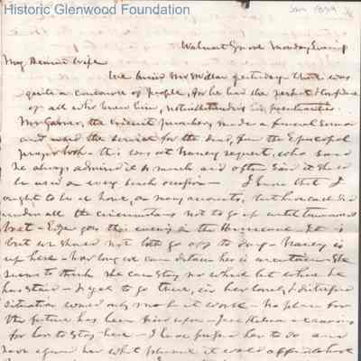 Amacetta Laidley Summers from Judge George Summers, Jan 1859