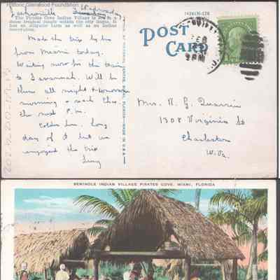 Postcard to Elizabeth S. Quarrier from Lucy S. Quarrier, Feb 1931