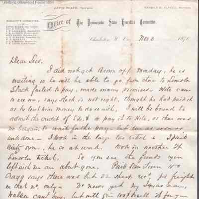 Lewis Summers from William S. Laidley, Nov 3, 1870