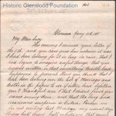 Lucy W. Summers from Lewis Summers, Jan 14, 1865