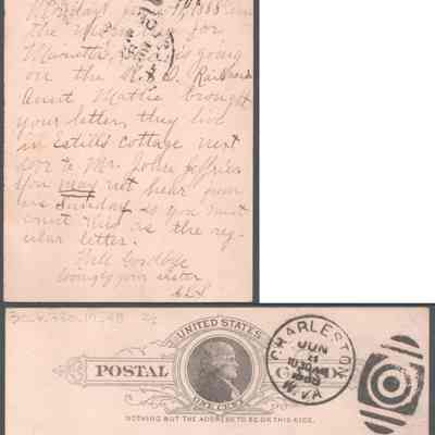 George W. Summers from Amacetta Summers, Jun 7, 1888