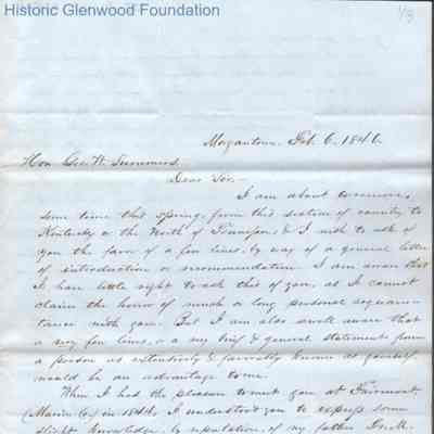 Judge George Summers from P. S. Ruter, Feb 6, 1846