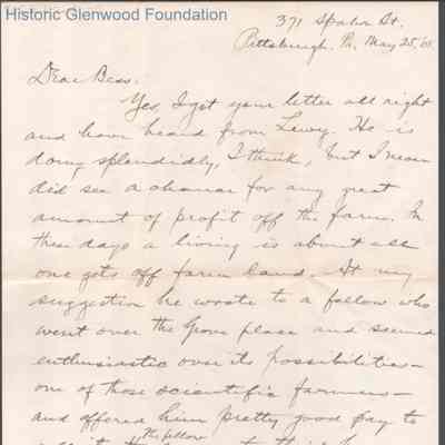 Elizabeth S. Quarrier from George W. Summers, May 25, 1908