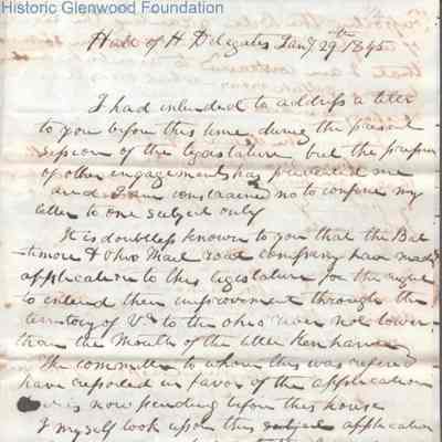 Judge George Summers from D. E. Moore, Jan 29, 1845