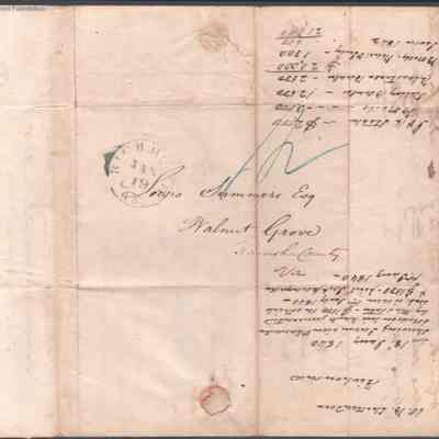 address page with postmark