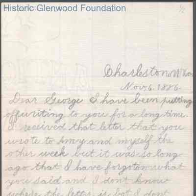 George W. Summers from Lewis Summers, Jr., Nov 6, 1886