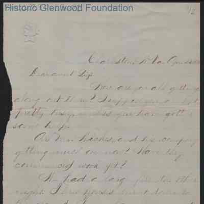 George W. Summers to Elizabeth W. Wickes, Apr 23, 1870