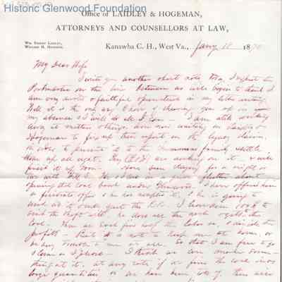 Lucy W. Summers from Lewis Summers, Jan 18, 1870