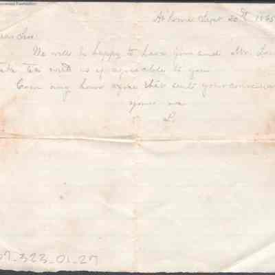 Lewis Summers from Lucy W. Summers, Sep 20, 1865