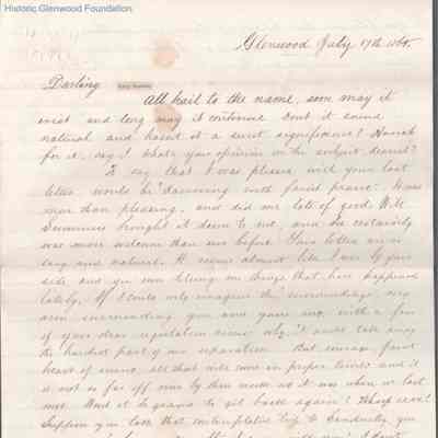Lucy W. Summers from Lewis Summers, Jul 17, 1865
