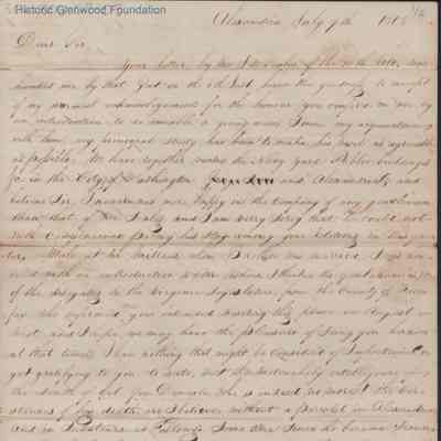 Judge Lewis Summers from William S. Summers, Jul 9, 1818