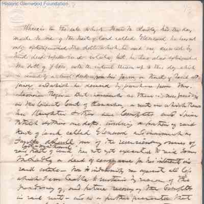 Judge George Summers to James M. Laidley, Receipt for Glenwood Payment, Jul 1, 1857