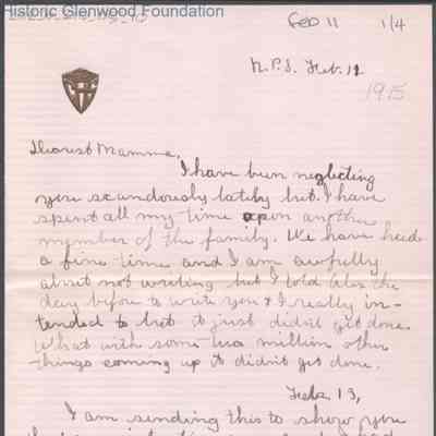 Elizabeth S. Quarrier from Lucy S. Quarrier, Feb 11, 1915